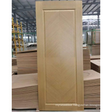 GO-DT02 red oak wood veneer door mdf hdf factory mold doors with straight texture